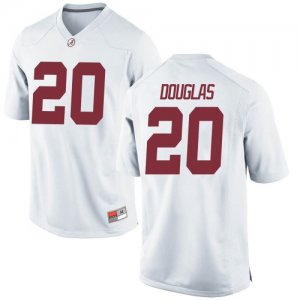 Men's Alabama Crimson Tide #20 DJ Douglas White Game NCAA College Football Jersey 2403BPBD0